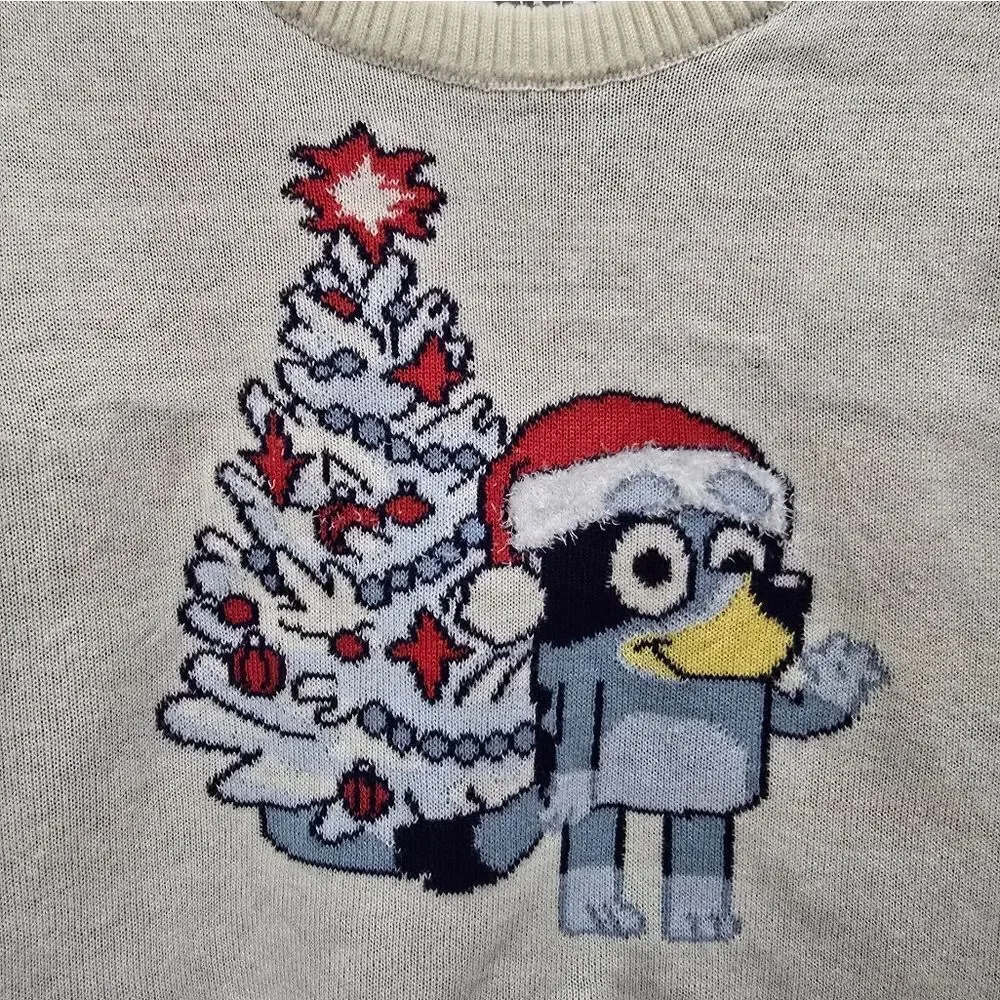 NWT Baby Bluey Christmas Holiday 2pc Sweater Top & Bottom Knit Set